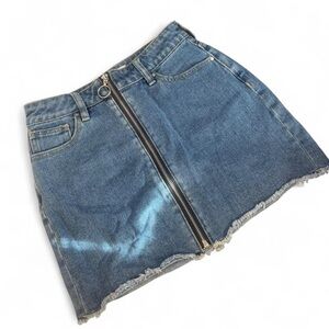 PacSun Blue Denim Mini Skirt with Zipper